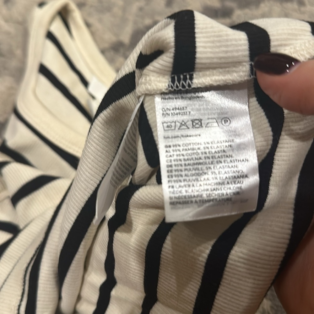 H&M Ribbed Striped Crop Top Tank - Picture 15 of 16